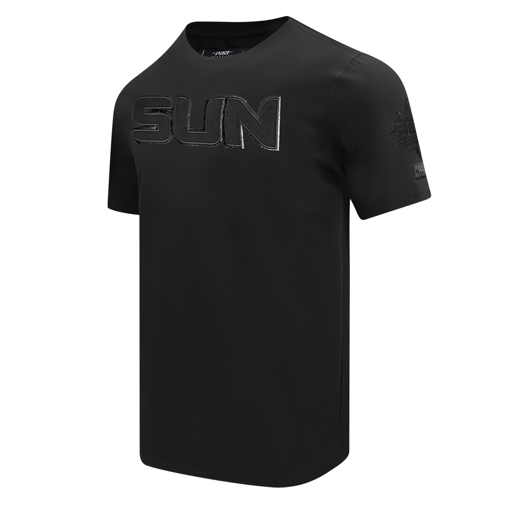 WNBA  CONNECTICUT SUN TRIPLE BLACK MEN'S SINGLE JERSEY TEE (BLACK)