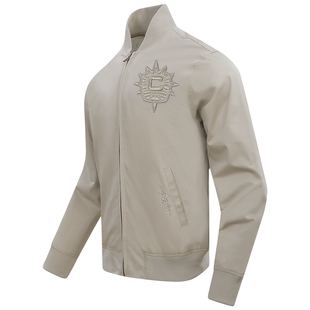 WNBA CONNECTICUT SUN NEUTRAL MEN'S TWILL JACKET (TAUPE)