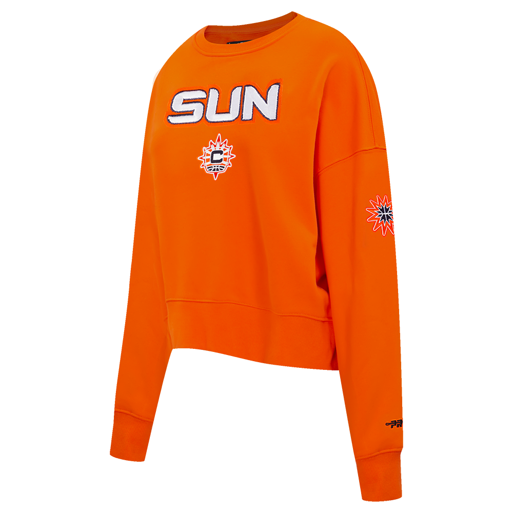 WNBA CONNECTICUT SUN CLASSIC ESSENTIALS WOMEN'S FLEECE CREWNECK (ORANGE)