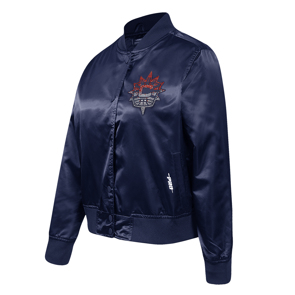 WNBA CONNECTICUT SUN JEWELS WOMEN'S SATIN JACKET (MIDNIGHT NAVY)