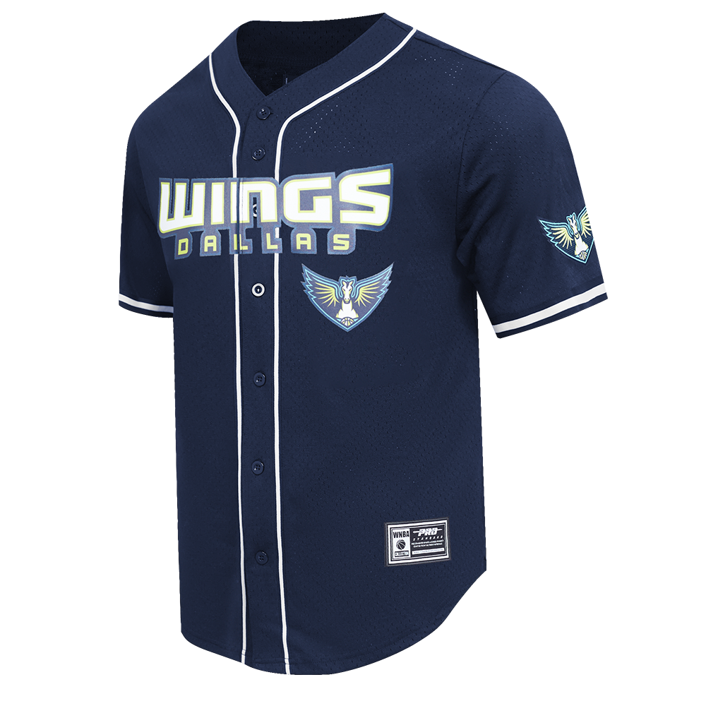 WNBA DALLAS WINGS MESH MEN'S BUTTON DOWN SHIRT (MIDNIGHT NAVY)