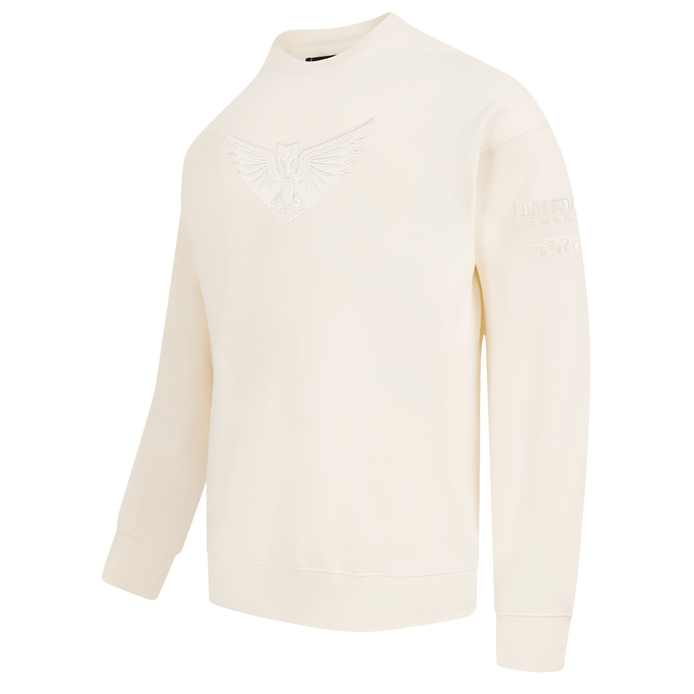 WNBA DALLAS WINGS NEUTRAL MEN'S DROP SHOULDER FLC CREWNECK (EGGSHELL)