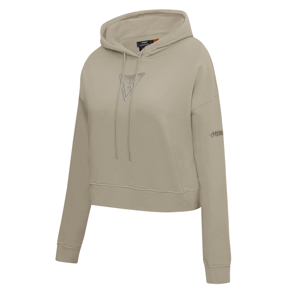 WNBA GOLDEN STATE VALKYRIES NEUTRAL WOMEN'S FLC CROPPED PO HOODIE (TAUPE)