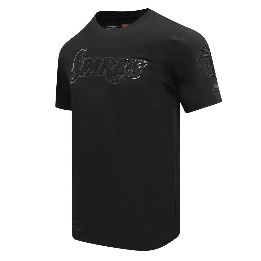 WNBA  LOS ANGELES SPARKS TRIPLE BLACK MEN'S SINGLE JERSEY TEE (BLACK)