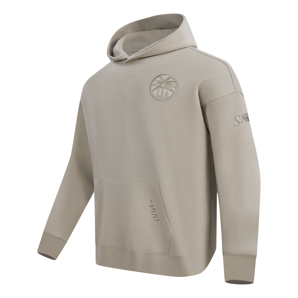 WNBA LOS ANGELES SPARKS NEUTRAL MEN'S DROP SHOULDER FLEECE PULLOVER HOODIE (TAUPE)