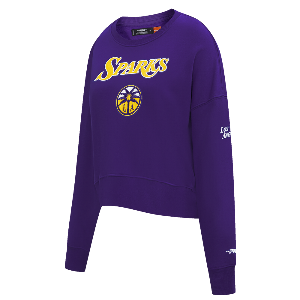 WNBA LOS ANGELES SPARKS CLASSIC ESSENTIALS WOMEN'S FLEECE CREWNECK (PURPLE)