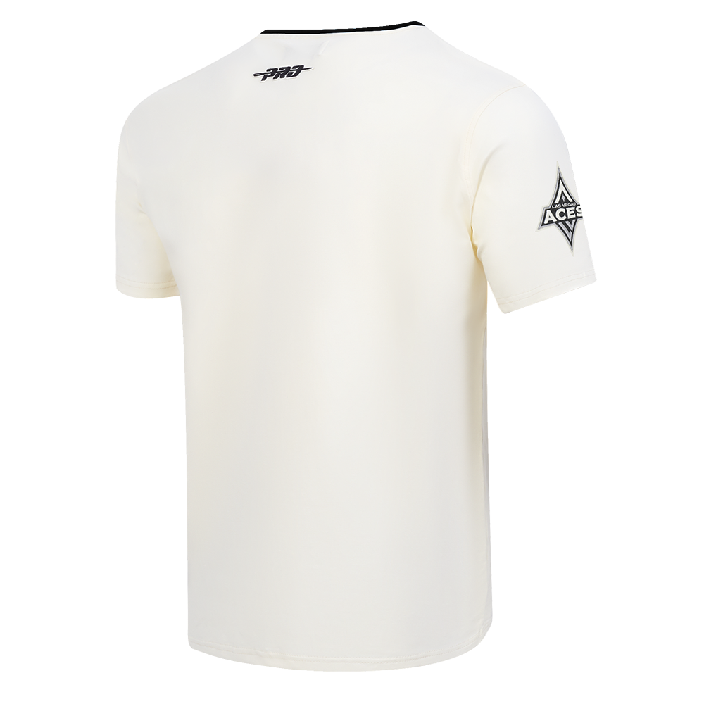 WNBA LAS VEGAS ACES MODERN ORIGINALS MEN'S RINGER TEE (EGGSHELL/ BLACK)