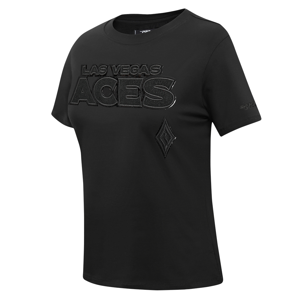 WNBA LAS VEGAS ACES TRIPLE BLACK WOMEN'S SS SLIM FIT TEE (BLACK)