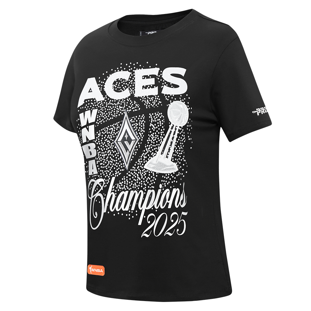LAS VEGAS ACES WNBA FINALS 2025 WOMEN'S SJ SLIM FIT TEE (BLACK)