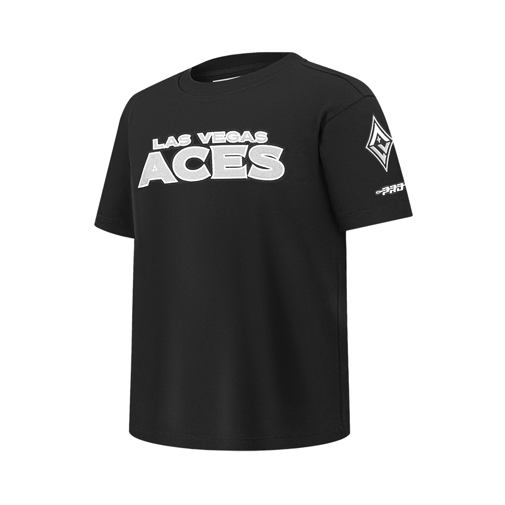 WNBA LAS VEGAS ACES A'JA WILSON #22 CLASSIC PLAYER NAME AND NUMBER BB SS TEE (BLACK)
