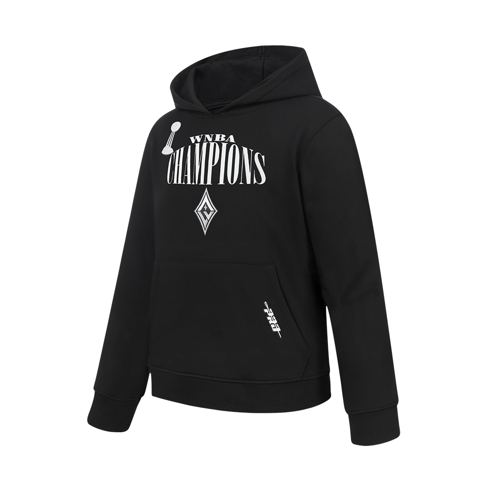 LAS VEGAS ACES WNBA FINALS 2025 BIG BOY'S FLEECE PO HOODIE (BLACK)