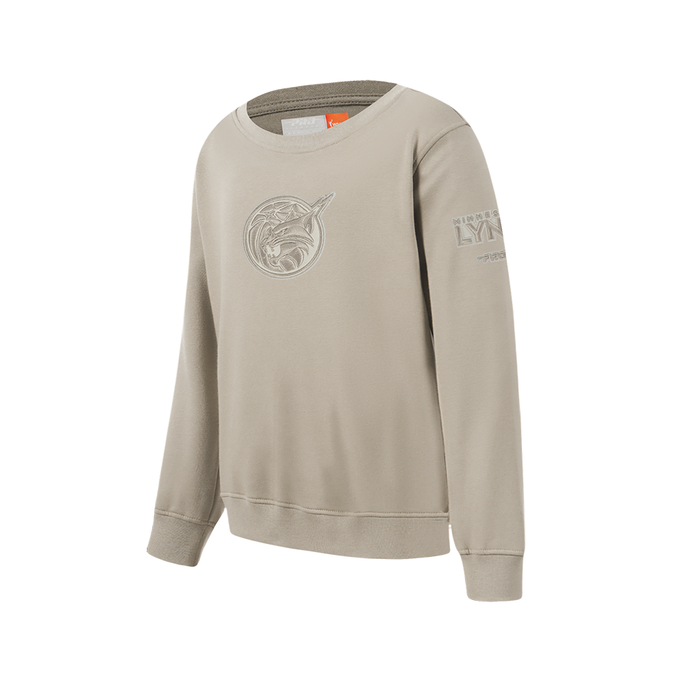 WNBA MINNESOTA LYNX NEUTRAL BIG BOYS FLC CREWNECK (TAUPE)