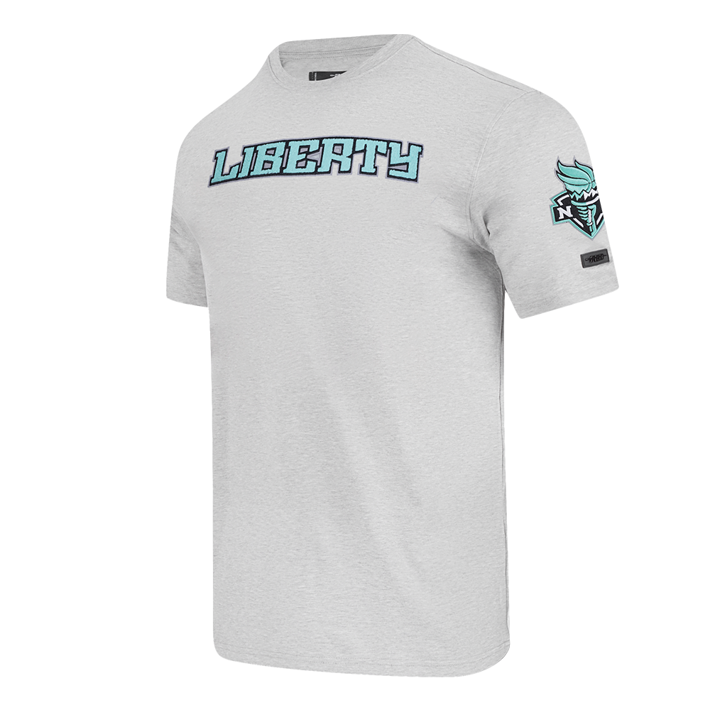 WNBA NEW YORK LIBERTY CLASSIC CHENILLE MEN'S SJ TEE (HEATHER GREY)