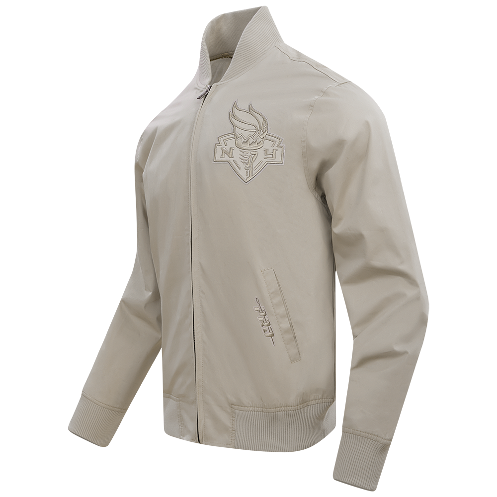 WNBA NEW YORK LIBERTY NEUTRAL MEN'S TWILL JACKET (TAUPE)