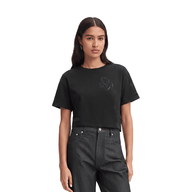 WNBA NEW YORK LIBERTY TRIPLE BLACK WOMEN'S SINGLE JERSEY BOXY TEE