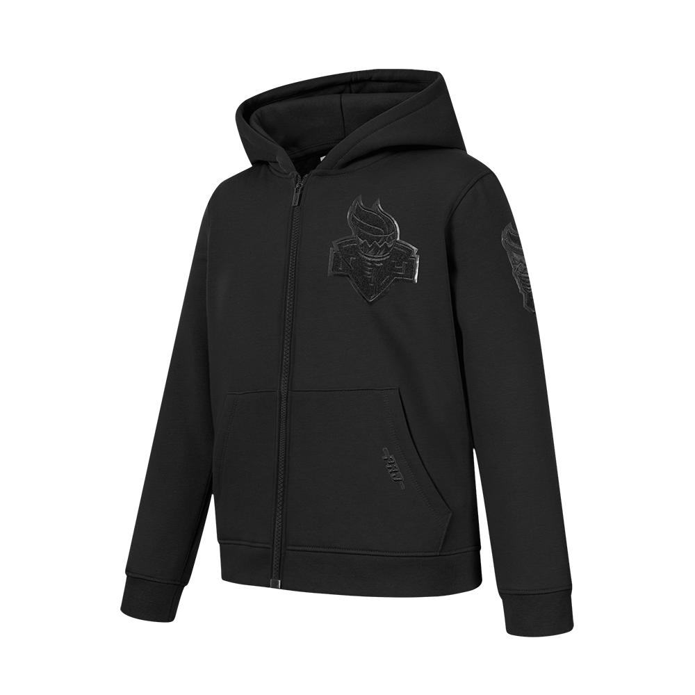 WNBA NEW YORK LIBERTY TRIPLE BLACK BIG BOYS FLC FZ HOODIE (BLACK)