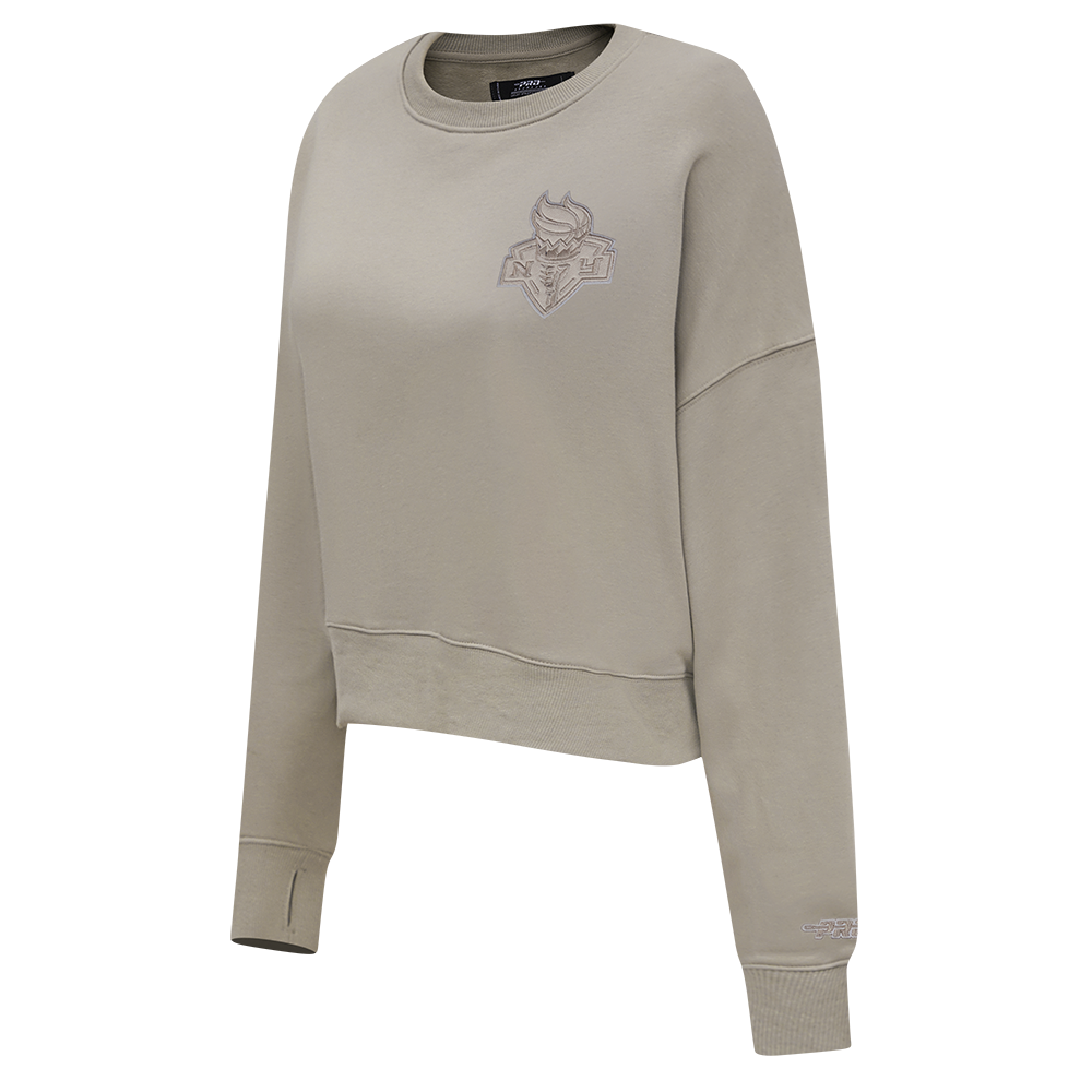 WNBA NEW YORK LIBERTY NEUTRAL WOMEN'S FLEECE CREWNECK (TAUPE)