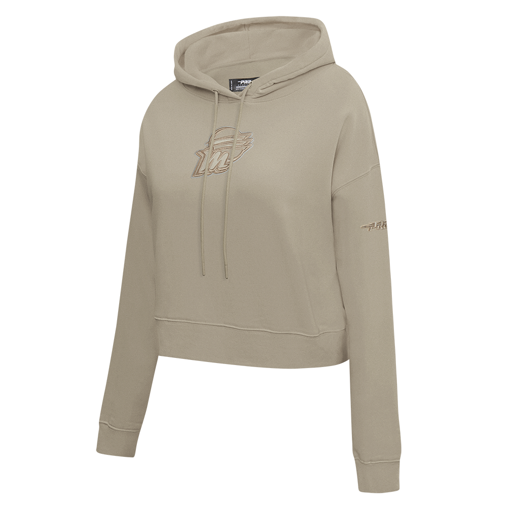 WNBA PHOENIX MERCURY NEUTRAL WOMEN'S CROPPED FLC PO HOODIE (TAUPE)