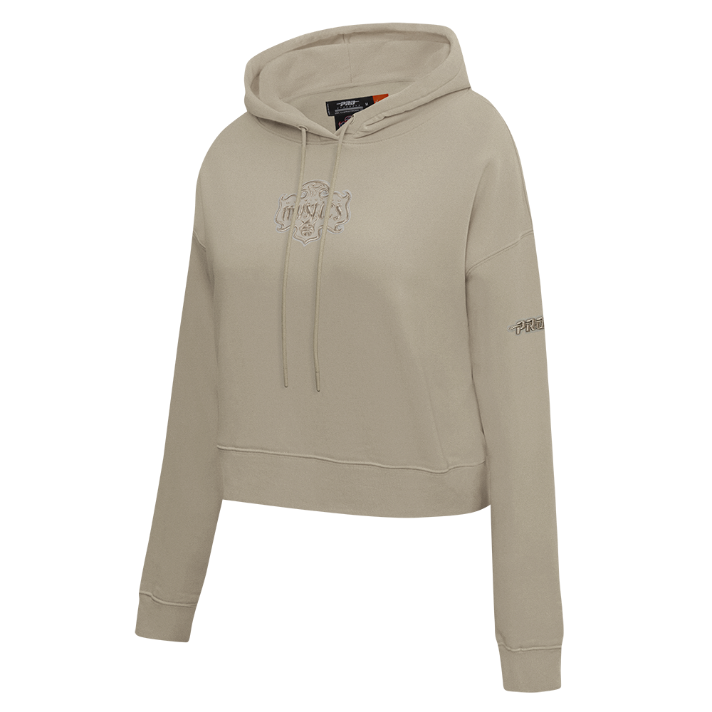 WNBA WASHINGTON MYSTICS NEUTRAL WOMEN'S CROPPED FLC PO HOODIE (TAUPE)