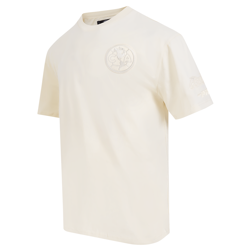 LIGA MX CLUB AMERICA NEUTRAL MEN'S COTTON JERSEY DROP SHOULDER TEE (EGGSHELL)