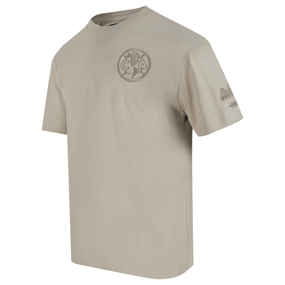 LIGA MX CLUB AMERICA NEUTRAL MEN'S COTTON JERSEY DROP SHOULDER TEE (TAUPE)