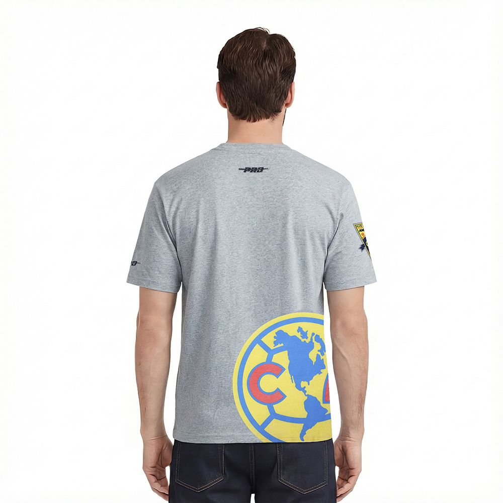 Liga MX CLUB AMERICA LIVING LARGE MEN'S CJ DROP SHOULDER TEE (DARK HEATHER GRAY)