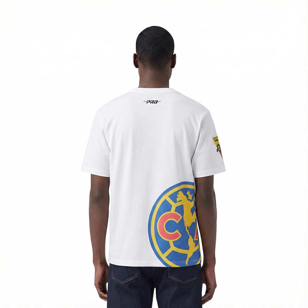 Liga MX CLUB AMERICA LIVING LARGE MEN'S CJ DROP SHOULDER TEE (WHITE)