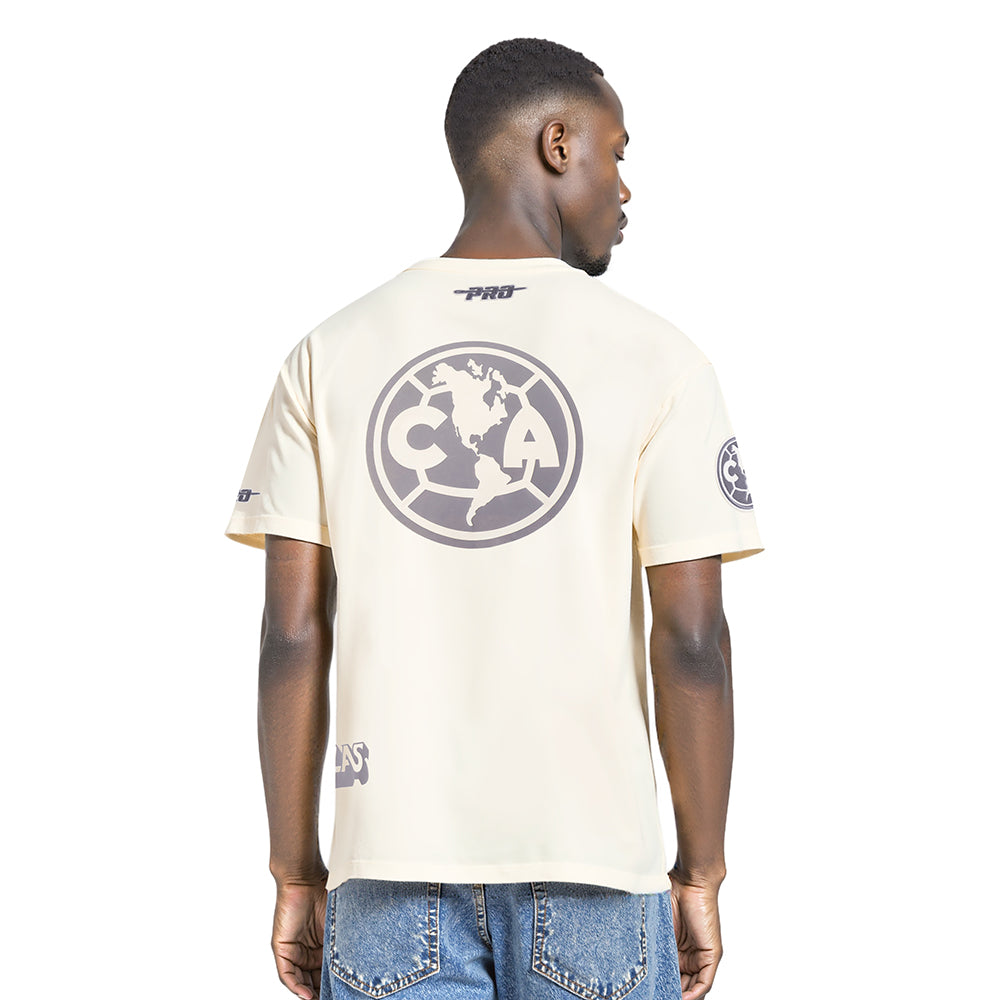 Liga MX CLUB AMERICA STREET TEAM MEN'S CJ DROP SHOULDER TEE (EGGSHELL)
