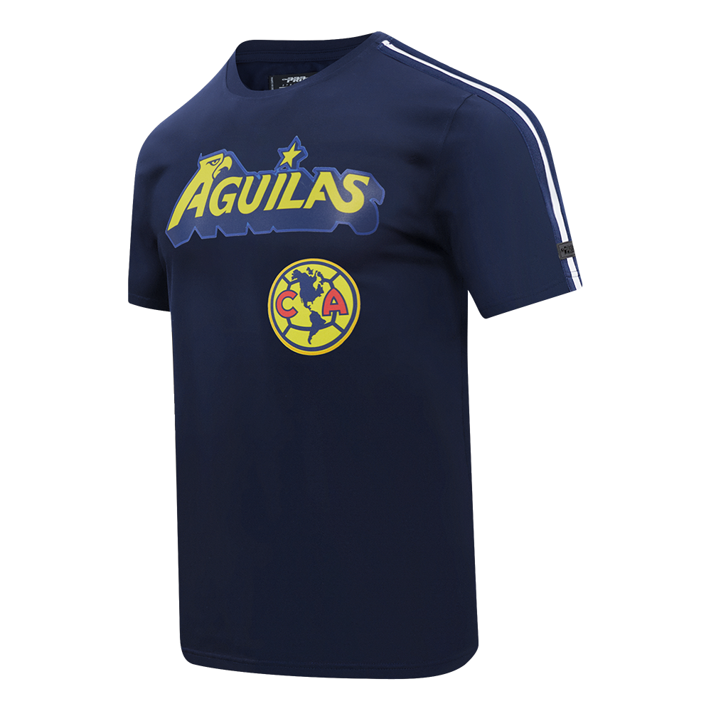 LIGA MX CLUB AMERICA MESH MEN'S SINGLE JERSEY TAPING TEE (MIDNIGHT NAVY)