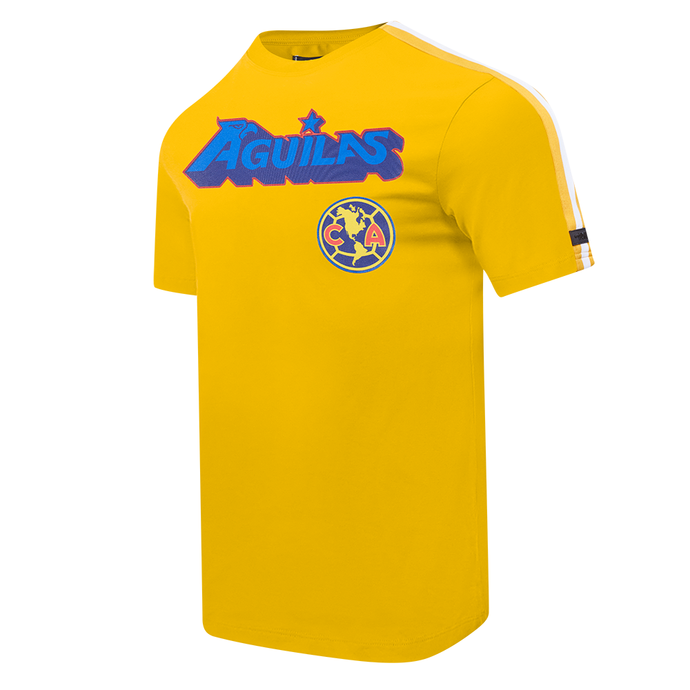 LIGA MX CLUB AMERICA MESH MEN'S SINGLE JERSEY TAPING TEE (YELLOW)