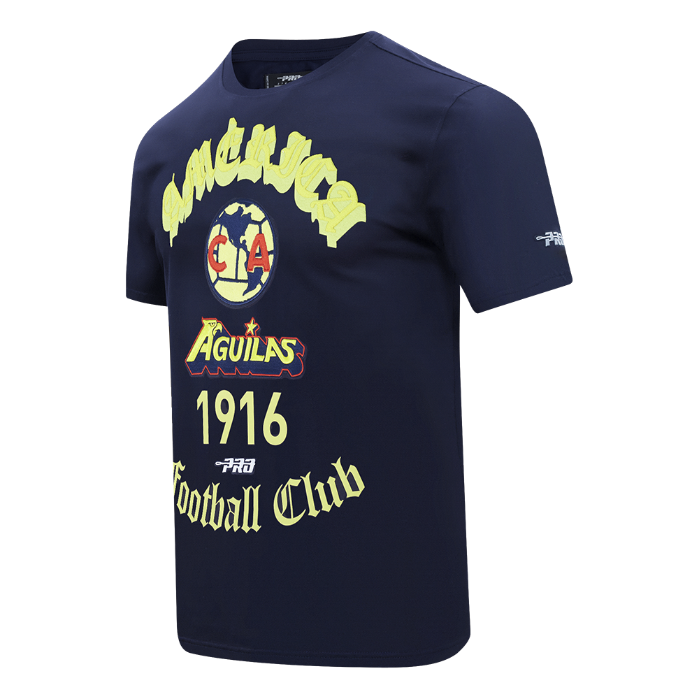 LIGA MX CLUB AMERICA OLD ENGLISH MEN'S SJ TEE (MIDNIGHT NAVY)