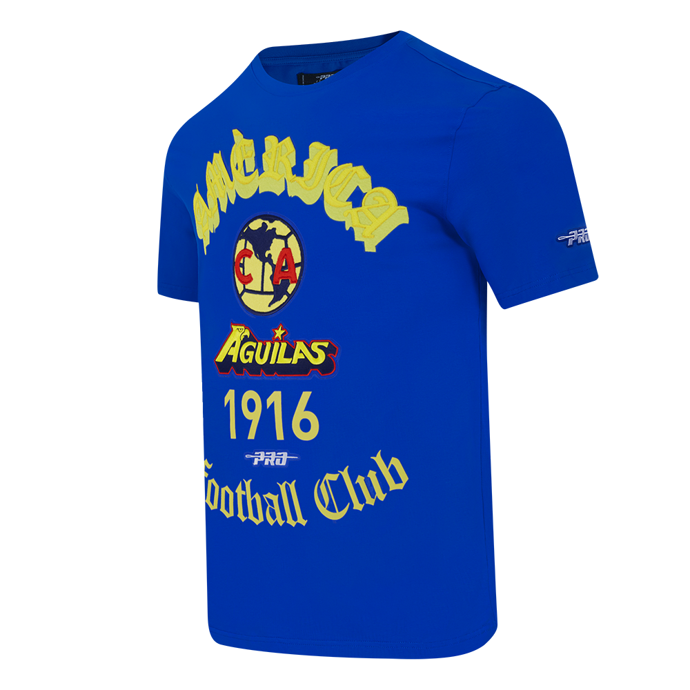 LIGA MX CLUB AMERICA OLD ENGLISH MEN'S SJ TEE (ROYAL BLUE)