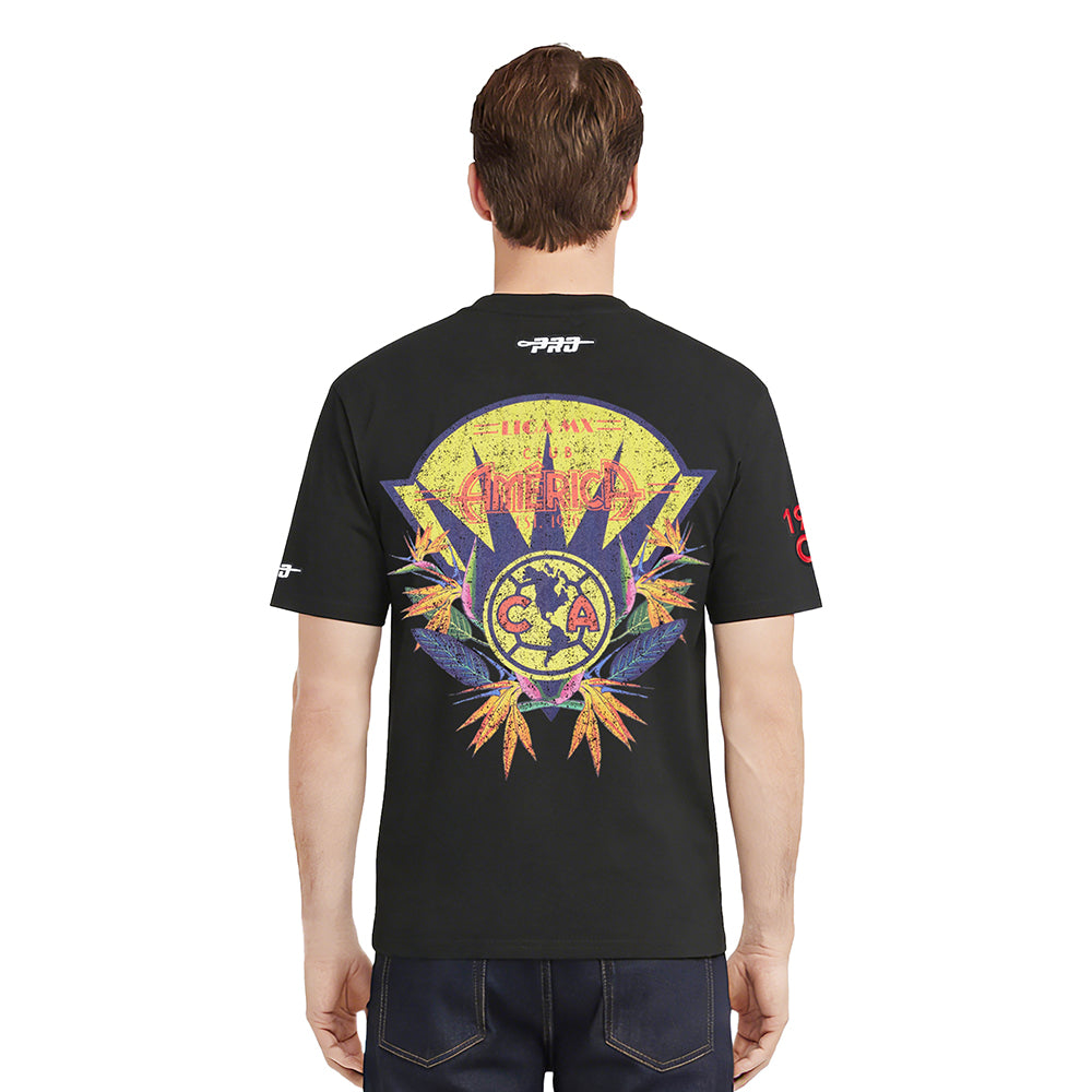 LIGA MX CLUB AMERICA PARADISE MEN'S S/S TEE (BLACK)