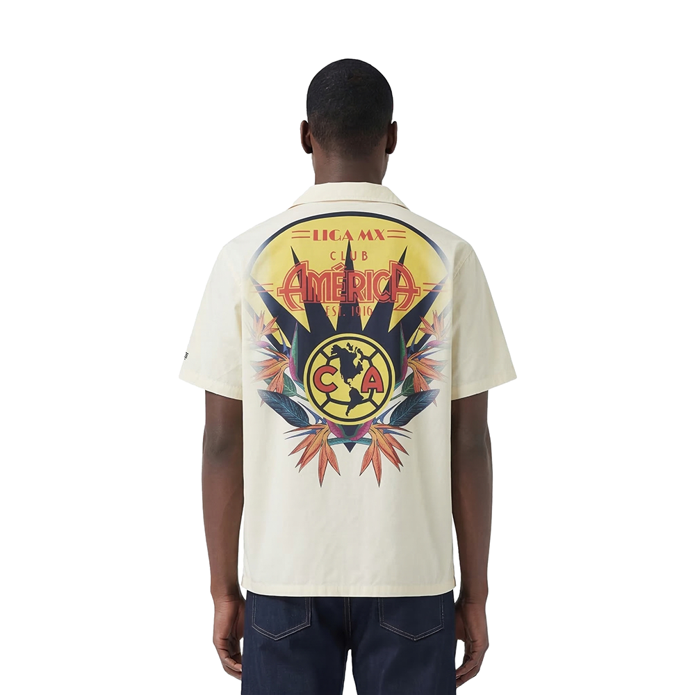 LIGA MX CLUB AMERICA PARADISE MEN'S BUTTON DOWN (EGGSHELL)