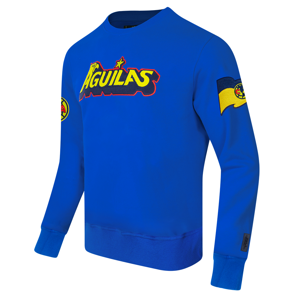 LIGA MX CLUB AMERICA STADIUM MEN'S FLEECE CREWNECK (ROYAL BLUE)