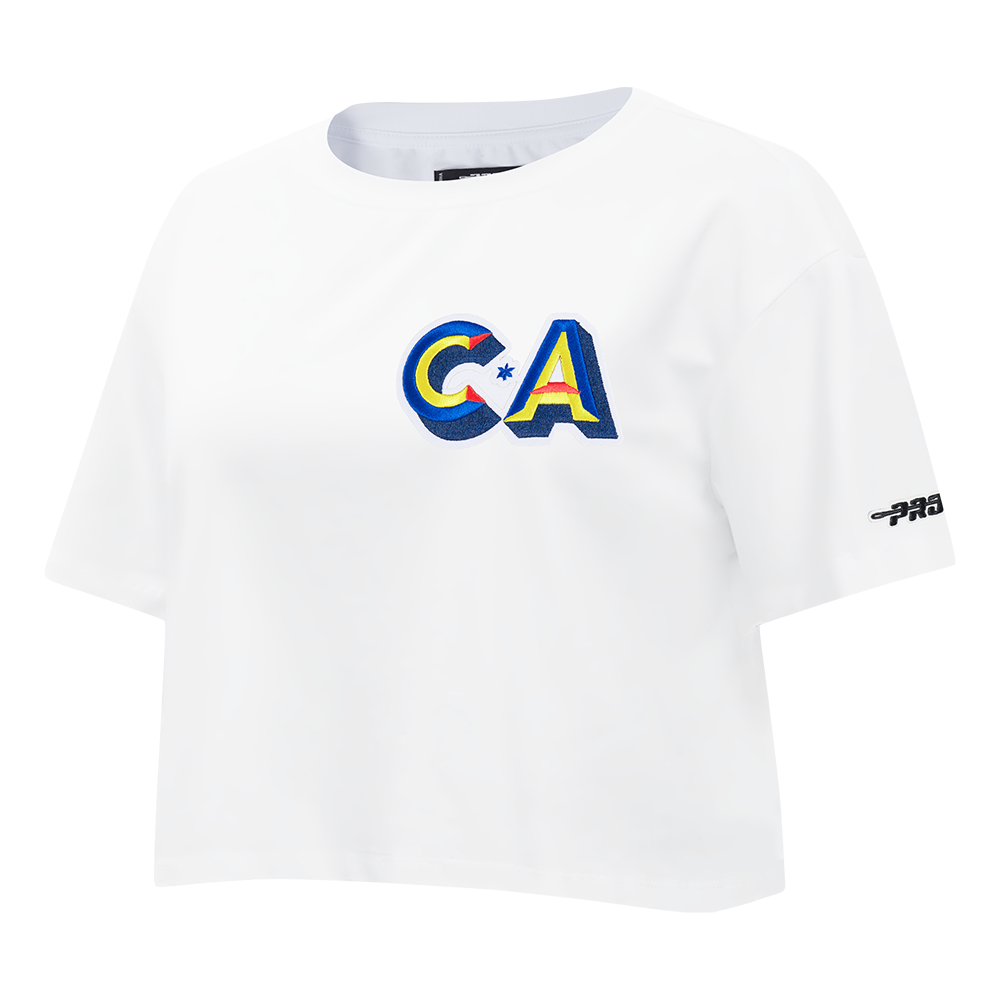 LIGA MX CLUB AMERICA STADIUM WOMEN'S SINGLE JERSEY BOXY TEE (WHITE)