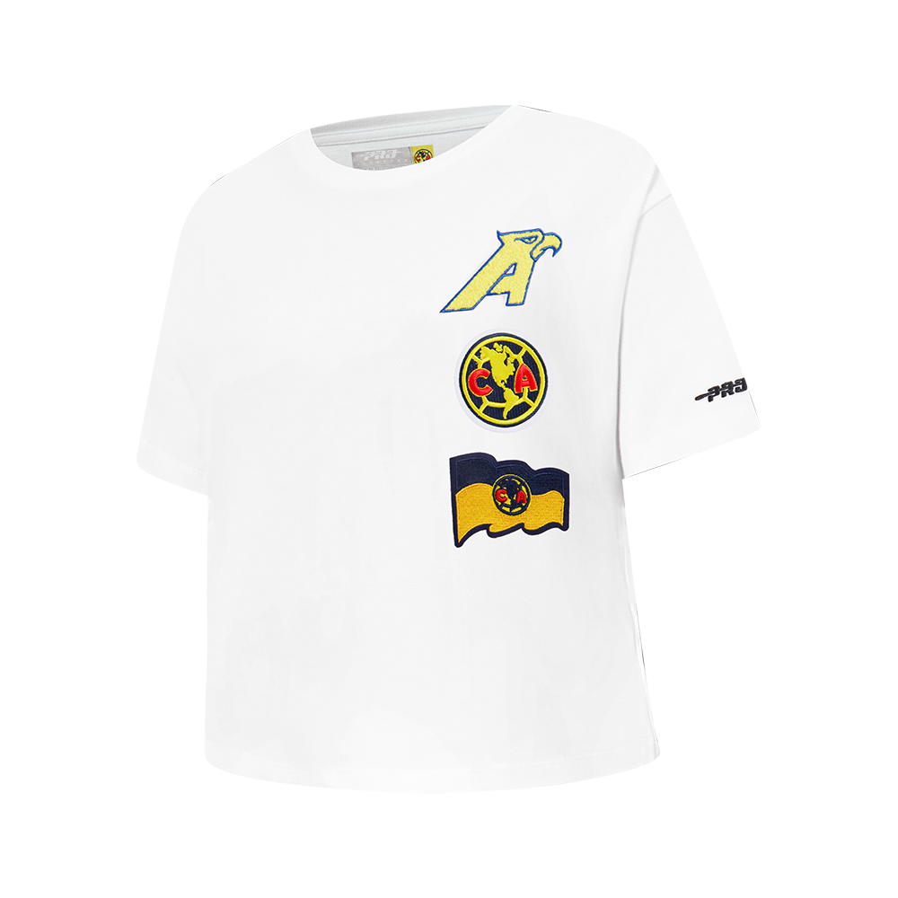 LIGA MX CLUB AMERICA STADIUM BIG GIRLS SS BOXY TEE (WHITE)