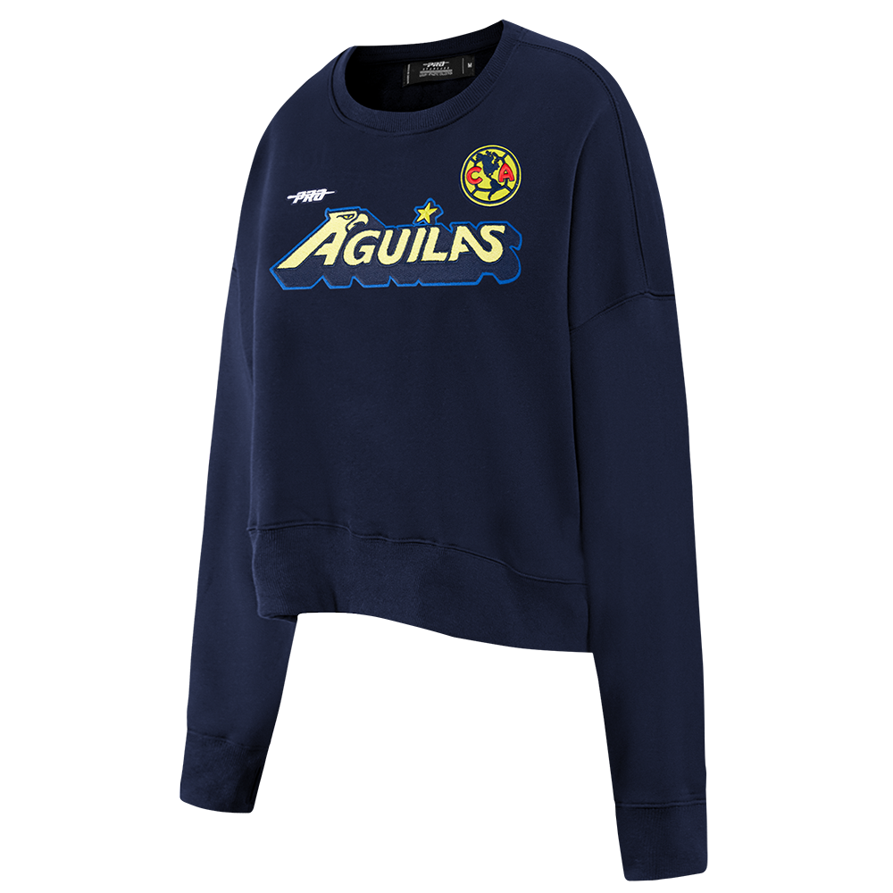 LIGA MX CLUB AMERICA STADIUM WOMEN'S DOUBLE KNIT CREWNECK (MIDNIGHT NAVY)