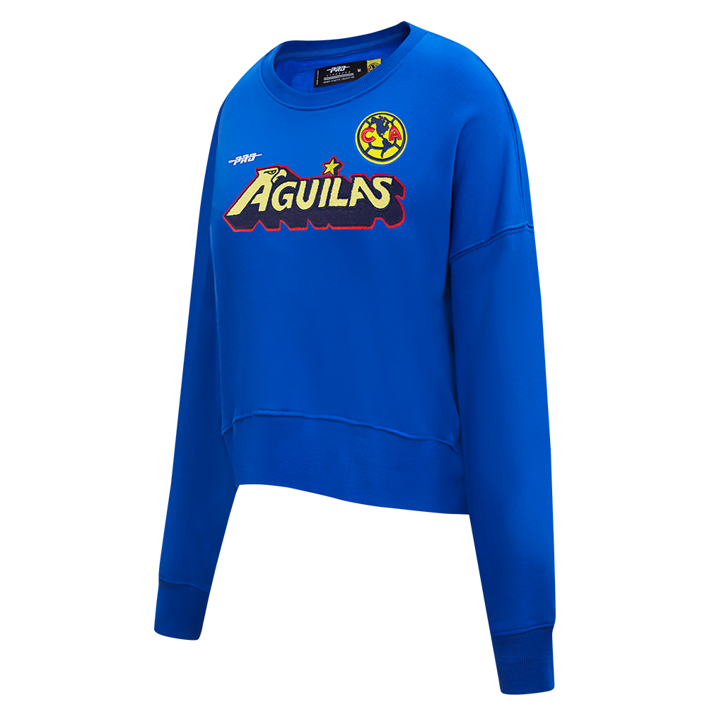 LIGA MX CLUB AMERICA STADIUM WOMEN'S DOUBLE KNIT CREWNECK (ROYAL BLUE)