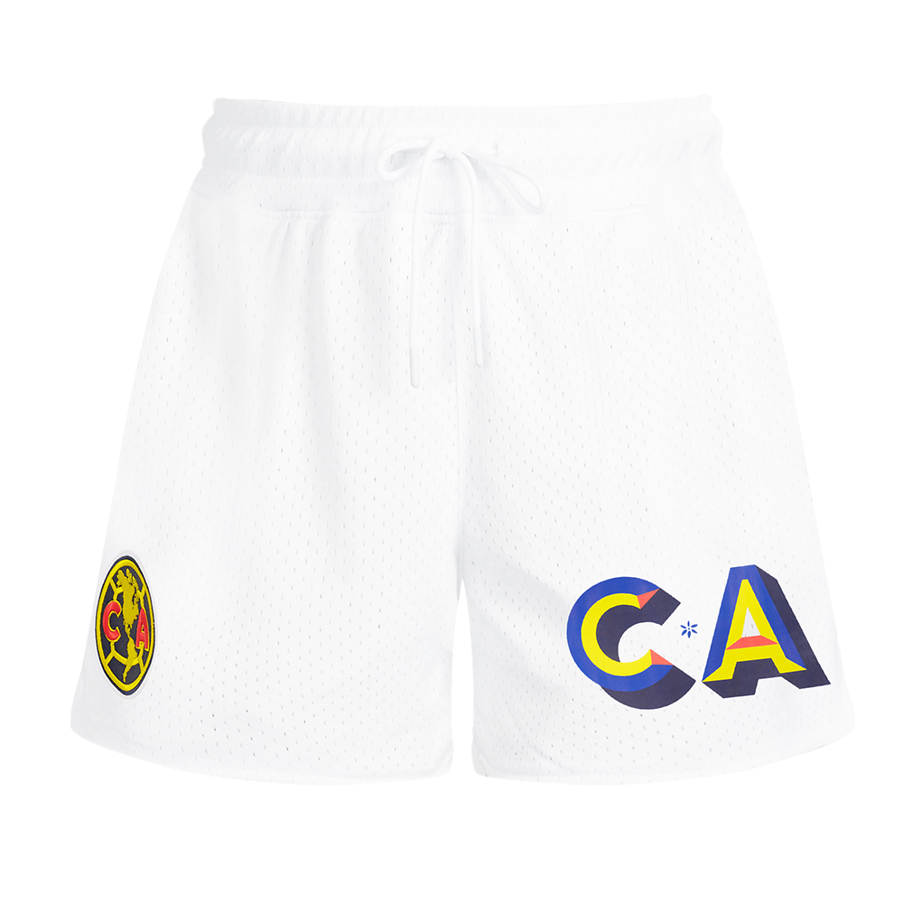 LIGA MX CLUB AMERICA STADIUM WOMEN'S MESH BASKETBALL SHORT (WHITE)