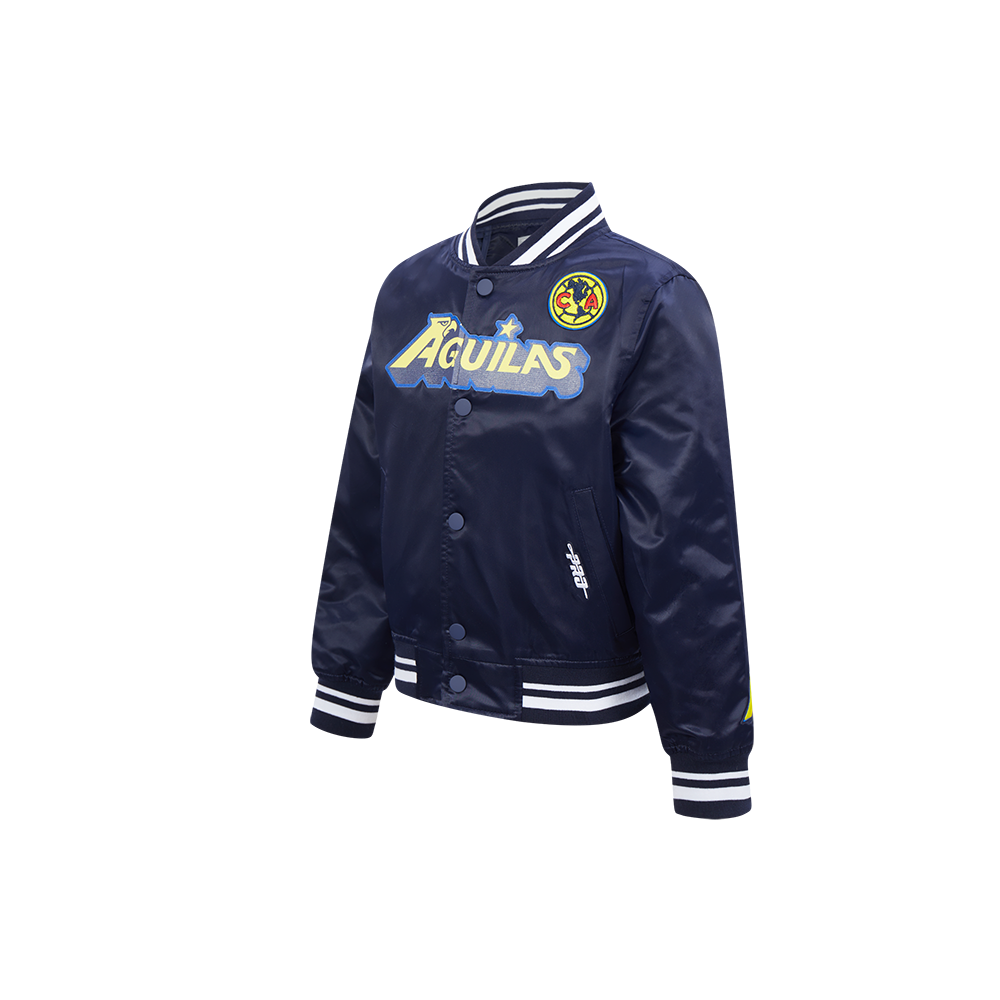 LIGA MX CLUB AMERICA STADIUM LITTLE BOYS RIB SATIN JACKET (MIDNIGHT NAVY)