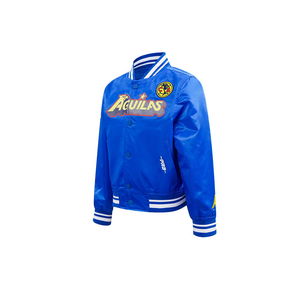 LIGA MX CLUB AMERICA STADIUM LB RIB SATIN JACKET (ROYAL BLUE)