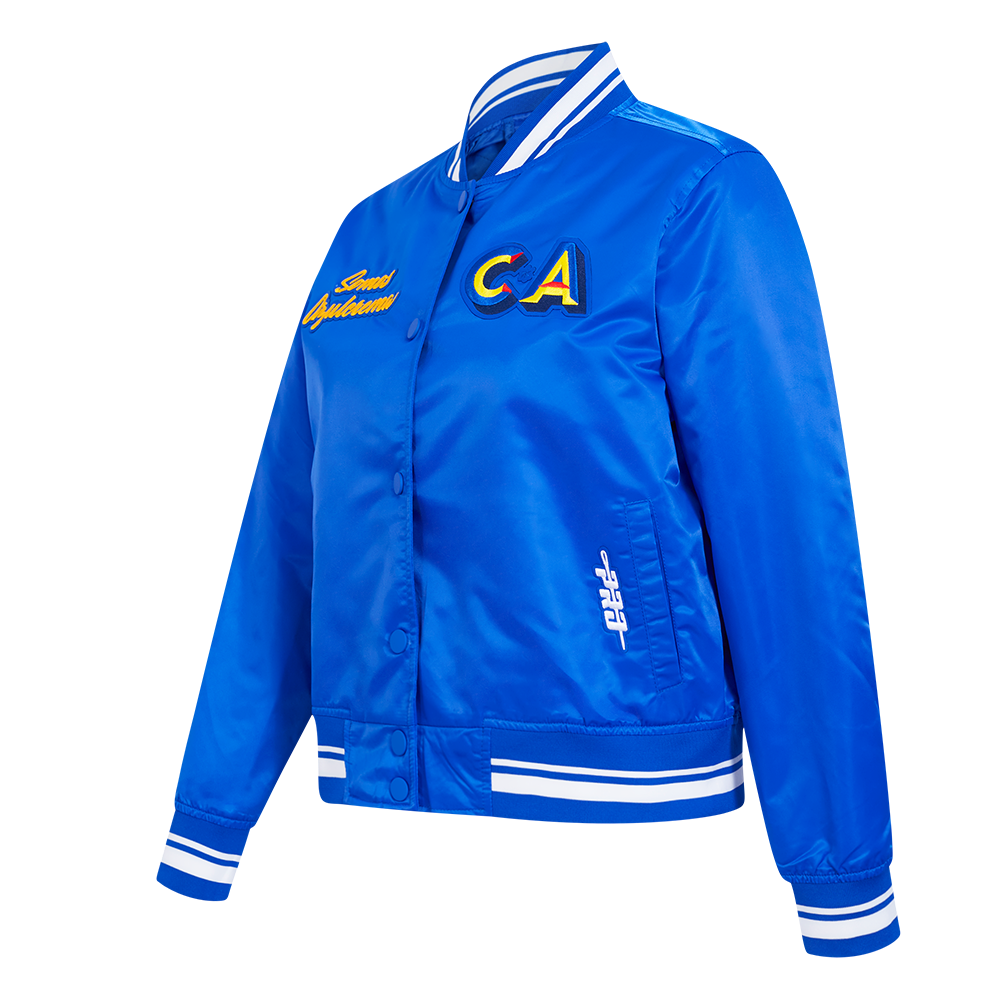 LIGA MX CLUB AMERICA STADIUM WOMEN'S RIB SATIN JACKET - V2 (ROYAL BLUE)