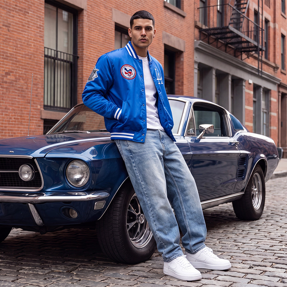 Los Angeles Dodgers Day One satin jacket — lifestyle 2