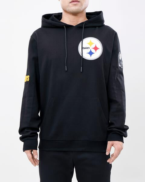 NFL PITTSBURGH STEELERS CLASSIC CHENILLE MEN´S PO HOODIE (BLACK