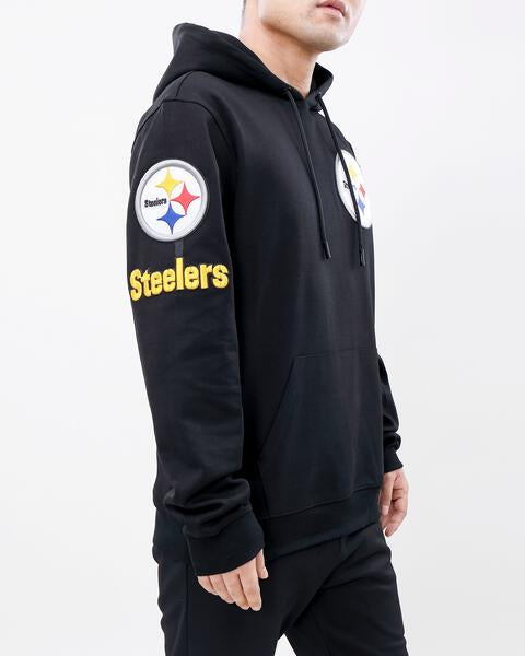 NFL PITTSBURGH STEELERS CLASSIC CHENILLE MEN´S PO HOODIE (BLACK