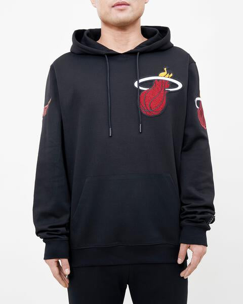 NBA MIAMI HEAT CLASSIC CHENILLE MEN'S PO HOODIE (BLACK) – Pro Standard