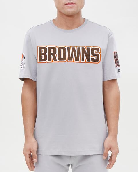 NFL CLEVELAND BROWNS CLASSIC CHENILLE MEN'S TEE (GRAY)