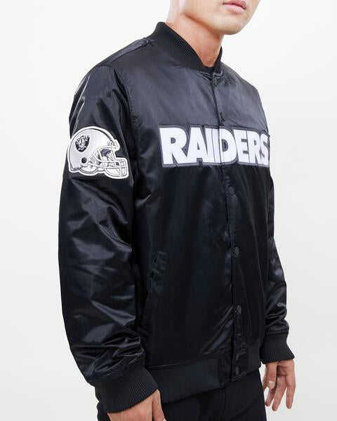 Pro Standard Mens NFL Las Vegas Raiders Varsity Jacket FOR641142-BLK Black