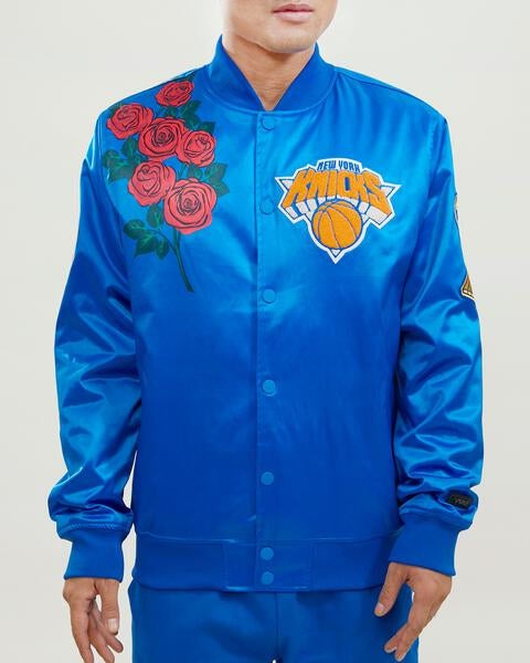 Men's Starter Blue New York Knicks Varsity Satin Full-Snap Jacket L / Knicks Blue